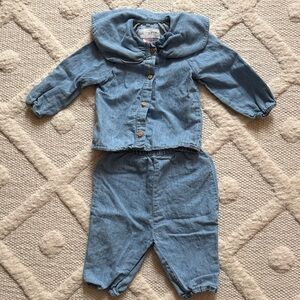 Zara Denim Jacket and Pants Set